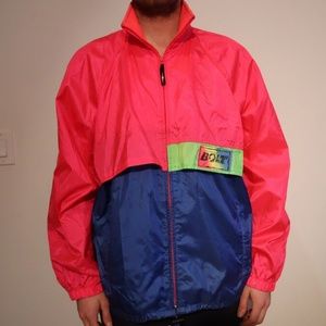 Coats | Vintage 9s Neon Windbreaker 
